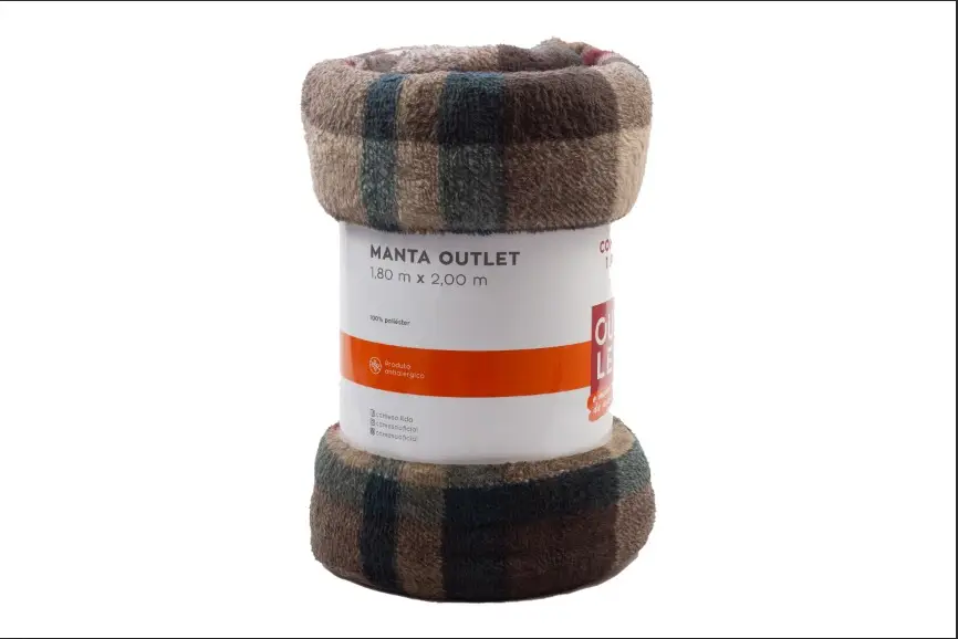 <b>CAMESA Manta Cuadrille Outlet</b> | 100% Poliéster | 1.80x2m | Suave y Calentita - Imagen 3